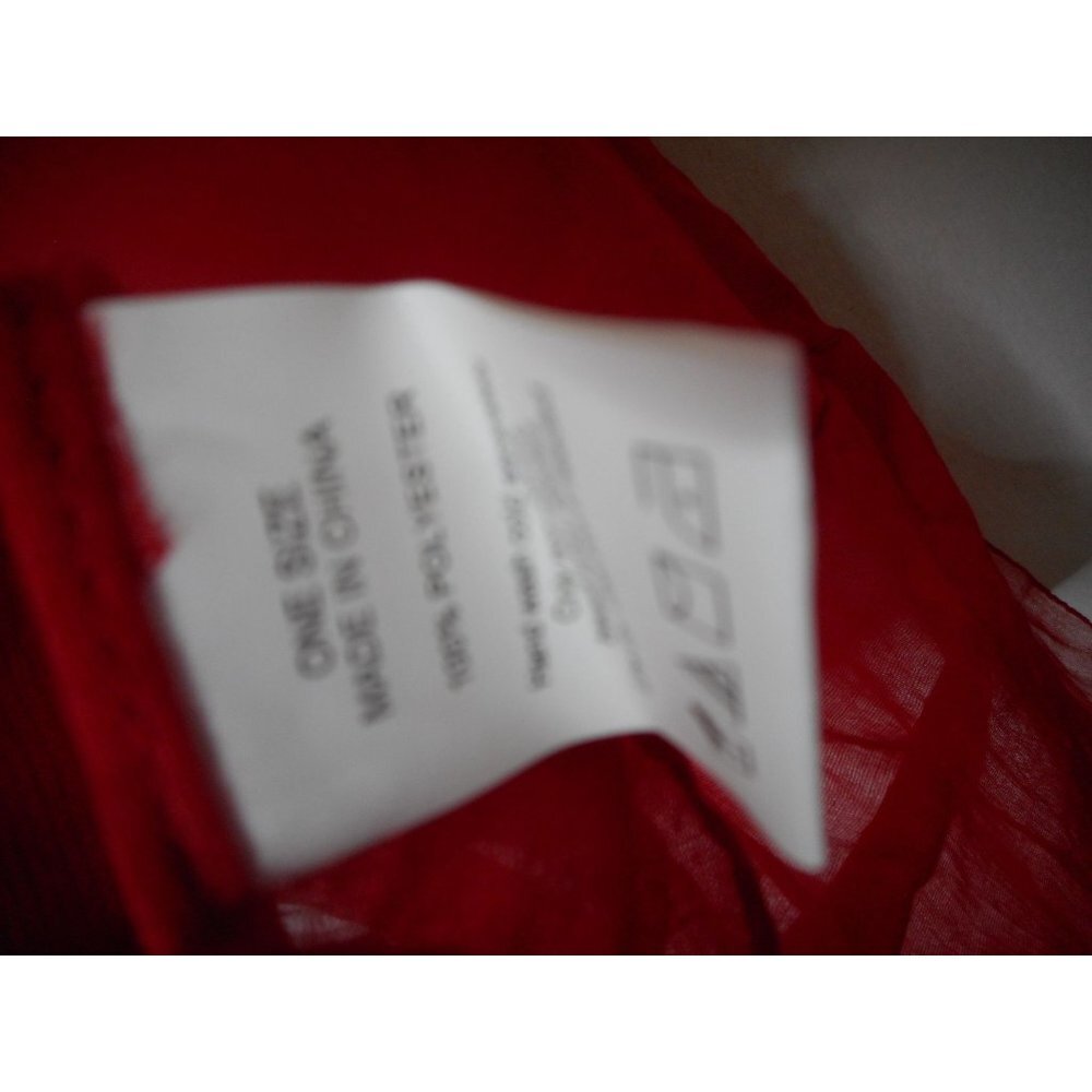 Red Sheer Infinity rectangle scarf - Picture 3 of 3